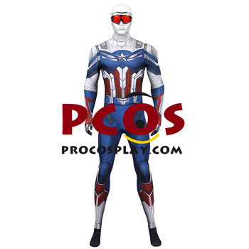 Photo de The Falcon and the Winter Soldier Sam Wilson New Captain America Cosplay Jumpsuit C00940