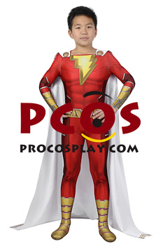 Picture of Fury of the Gods Billy Batson Cosplay Costume For Kids C01010