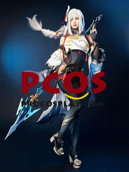 Imagen del juego Genshin Impact Shenhe Cosplay disfraz Jacquard versión C00907-AA