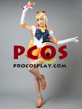 Imagen de listo para enviar Sailor Moon Sailor Venus Aino Minako Cosplay disfraz mp000348