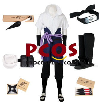 Fantasia De Cosplay De Anime Sasuke Uchiha, Uniforme De Roupa