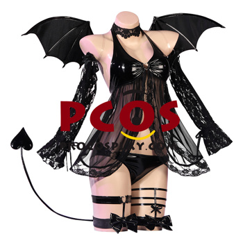 Изображение Готово к отправке My Dress-Up Darling Kitagawa Marin Succubus Little Devil Пижама Косплей Костюм C02877