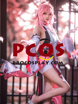 Photo de Genshin Impact Guuji Yae Miko Costume Cosplay Version Jacquard C00665-AA