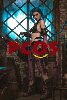 Bild von League Of Legends LOL Arcane Jinx Cosplay Kostüm C01095