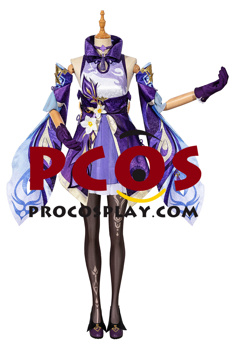 Image de prêt à expédier Genshin Impact Keqing Cosplay Costume mise à niveau C00270-AA