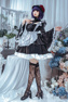 Изображение Готово к отправке My Dress-Up Darling Kitagawa Marin Black Lobelia Maid Outfit Косплей Костюм C02873