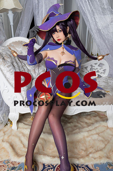 Image de prêt à expédier Genshin Impact Mona Cosplay Costume Version améliorée C02890-AAA