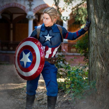 Captain America The First Avenger Cosplay Steve Rogers Costume Male Fancy  Dress