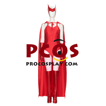 Image de prêt à expédier nouveau spectacle WandaVision sorcière écarlate Wanda Maximoff Cosplay Costume C00163