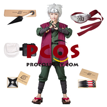 Picture of Anime Ninja Jiraiya Cosplay Costume For Sale mp000314