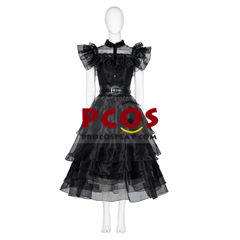 Picture of New TV show Wednesday Addams Wednesday Cosplay Costume Ball Dress C07056
