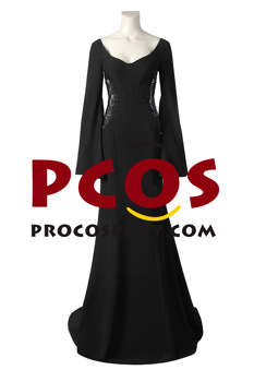 Image de la nouvelle émission de télévision mercredi Morticia Addams Cosplay Costume C07164