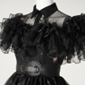 Image de la nouvelle émission de télévision mercredi Addams mercredi Cosplay Costume robe de bal C07196 Version supérieure
