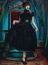Bild der versandfertigen TV-Show Mittwoch Addams Wednesday Rave N Schwarzes Gothic-Kleid C07201US