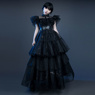 Imagen del nuevo programa de televisión Wednesday Addams Wednesday Cosplay Costume Ball Dress C07196 Versión superior