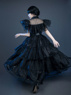 Imagen del nuevo programa de televisión Wednesday Addams Wednesday Cosplay Costume Ball Dress C07196 Versión superior