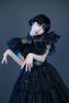 Imagen del nuevo programa de televisión Wednesday Addams Wednesday Cosplay Costume Ball Dress C07196 Versión superior