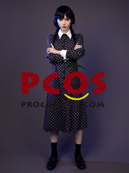 Picture of TV Series Wednesday Wednesday Addams Cosplay Dress C02960