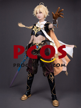 Photo de prêt à expédier Genshin Impact voyageur Aether Cosplay Costume C00098-AAA