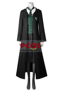 Picture of Hogwarts Legacy Slytherin House Cosplay Costume Uniform C07633