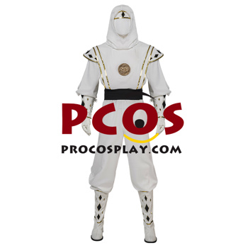 Imagen de la película Mighty Morphin Power Rangers Tommy Oliver White Ranger Ninja Cosplay disfraz C08026