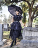 Imagen del nuevo programa de televisión Wednesday Addams Wednesday Cosplay Costume Ball Dress C07196 Versión superior