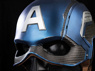 Photo du casque de cosplay Endgame Captain America Steve Rogers C08369, version endommagée par la bataille