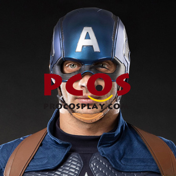 Immagine del casco cosplay Endgame Captain America Steve Rogers C08369 Versione danneggiata dalla battaglia