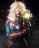 Imagen del nuevo disfraz de cosplay de Carol Danvers listo para enviar C01135 Versión azul oscuro