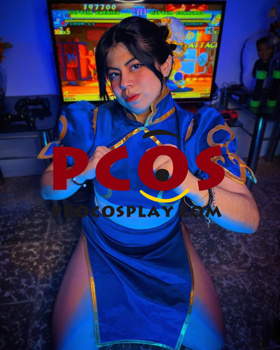 Immagine di Pronto per la spedizione Top Street Fighter Chun Li Costumi Cosplay mp000407-101