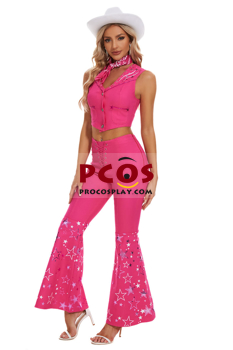 Picture of 2023 Doll Movie Margot Elise Robbie Cowgirl Cosplay Costume C08273