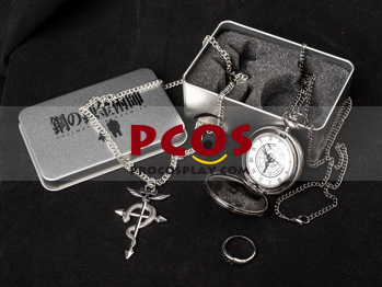 Imagen del reloj de bolsillo, collar y anillo de Fullmetal Alchemist Edward Elric mp000919
