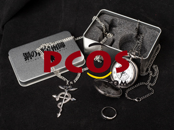 Photo de Fullmetal Alchemist Edward Elric's Pocket Watch & Necklace & Ring mp000919