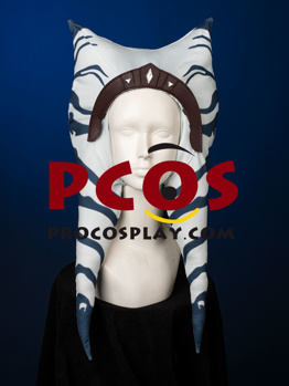 Photo de prêt à expédier le casque de chapeau de cosplay Mandalorian 3 Ahsoka Tano Ahsoka C08700