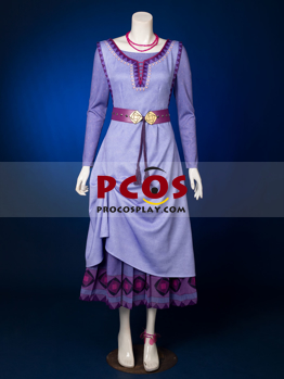 Disney Wish Asha Cosplay Costume Dress For Girl