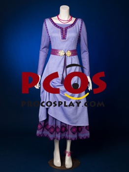 Disney Wish Asha Cosplay Costume Dress For Girl