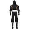 Imagen de la película Mighty Morphin Power Rangers Zack Black Ranger Ninja Cosplay disfraz C08796