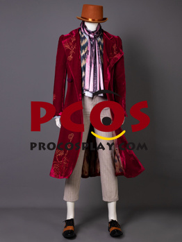 Immagine di 2023 Charlie e la Fabbrica di Cioccolato Wonka Willy Wonka Costume Cosplay C07922