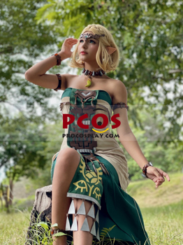 Photo de Prêt à expédier The Legend of Zelda : Tears of the Kingdom Hyrule Princess Zelda Cosplay Costume C08179