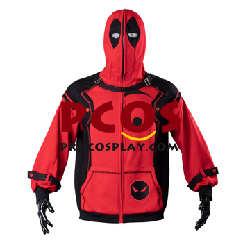 Imagen de Sudadera con capucha y cremallera Deadpool Wade Wilson lista para enviar IF0005