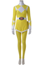 Photo de Mighty Morphin Power Rangers Costume de cosplay Ranger jaune C08885 Version féminine