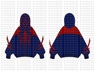 Picture of Ready to Ship Movie Across the Spider-Verse 2099 Miguel O'Hara Print  Zip-Up Hoodie IF0006