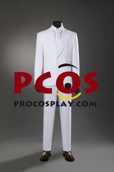 Picture of Joker 2 Arthur Fleck Cosplay Costume White Suit C09091