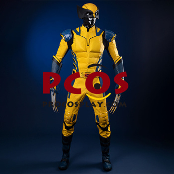 Picture of Light Blue 2024 Deadpool 3 Deadpool & Wolverine Logan James Howlett Wolverine Cosplay Costume without Mask C08343_B Armor Version