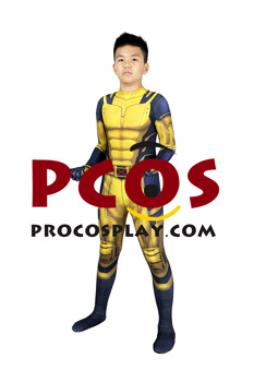 Picture of Ready to Ship Deadpool 3 James Howlett Wolverine Cosplay Costume Jumpsuit for Kids C08704