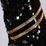 Picture of KPop Demon Hunters HUNTR/X Zoey Black Golden Cosplay Costume Budget-friendly Version C09544E