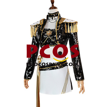Picture of KPop Demon Hunters HUNTR/X Mira Black Golden Cosplay Costume Budget-friendly Version C09545E