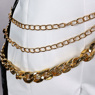 Picture of KPop Demon Hunters HUNTR/X Rumi Black Golden Cosplay Costume Budget-friendly Version C09546E