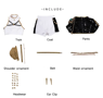 Picture of KPop Demon Hunters HUNTR/X Rumi Black Golden Cosplay Costume Budget-friendly Version C09546E