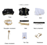 Picture of KPop Demon Hunters HUNTR/X Mira Black Golden Cosplay Costume Budget-friendly Version C09545E